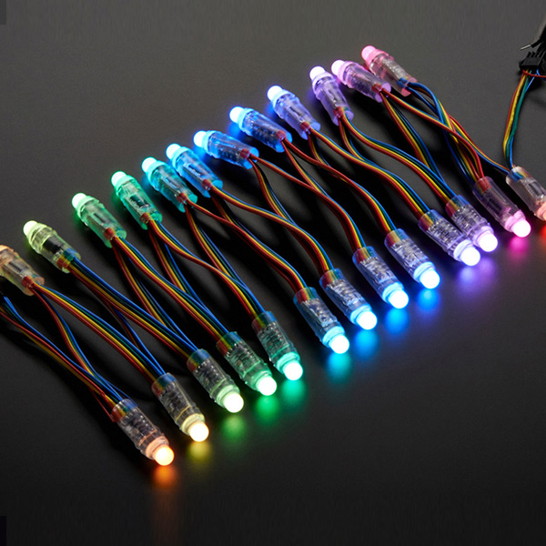 DC5V/12V WS2811 lumineuse luces Outdoor Waterproof 12mm Full Color Digital Diffused Individually Addressable RGB Christmas LED Pixel Modules String Lights